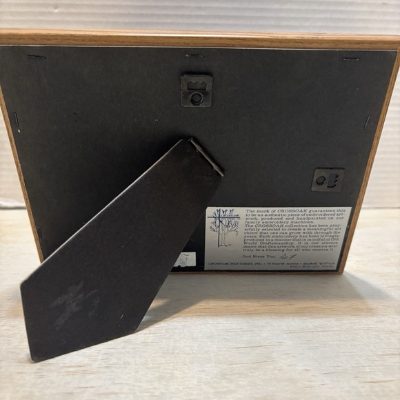 CROSSOAK Ind. Embroidered Framed Artwork Inspirational Made In USA Cottage Core - Picture 3 of 6